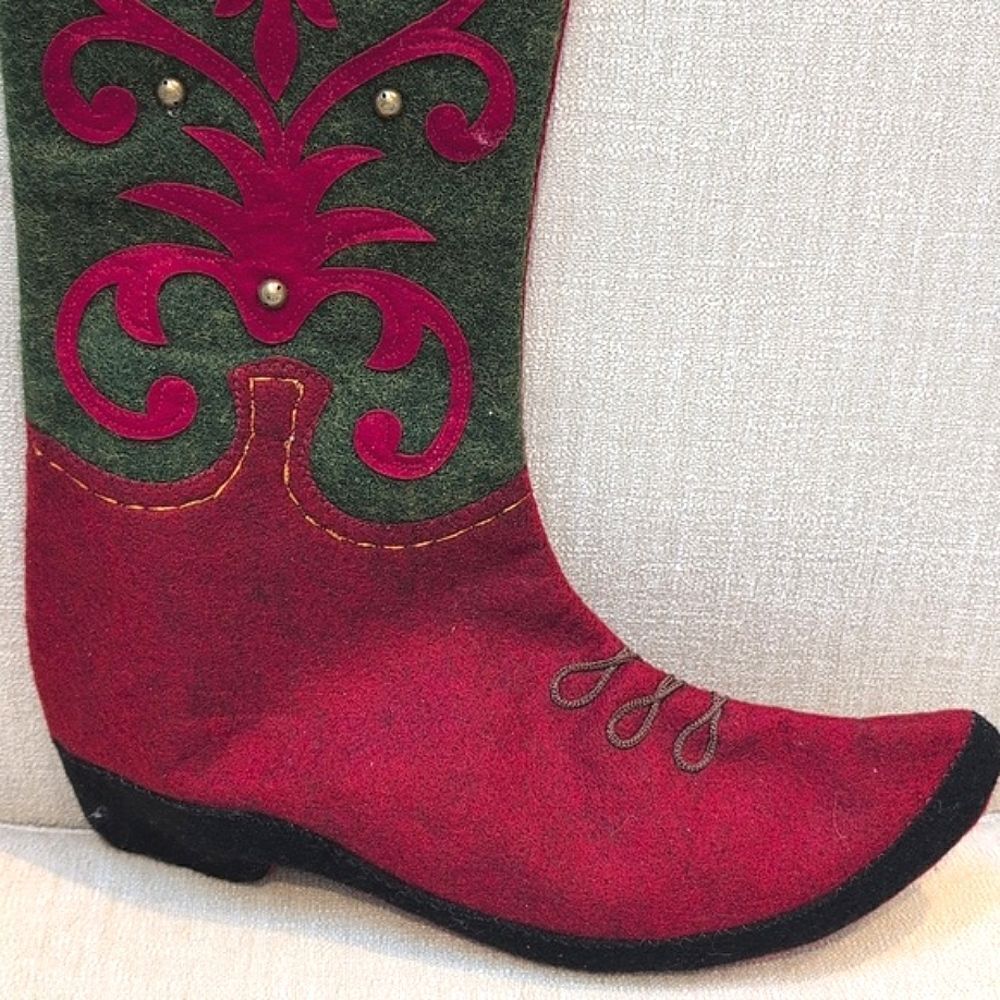Cowboy Boot Western Christmas Stocking - Picture 4 of 9